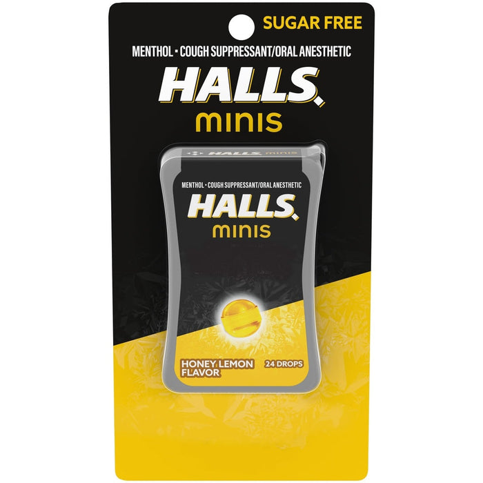 Halls Minis Cherry Flavor Sugar Free Cough Drops, 24 Drops by Pasteur Pharmacy