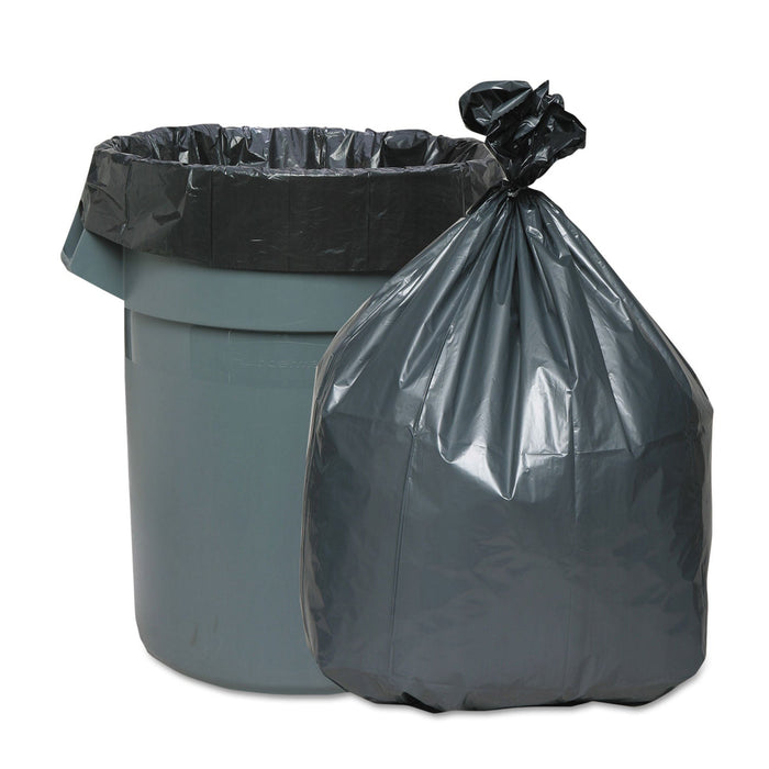 Platinum Plus Can Liners, 60 gal, 1.55 mil, 39" x 56", Gray, 25/Carton