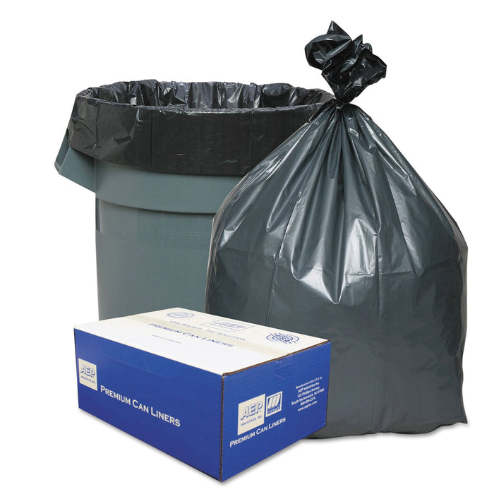 Platinum Plus Can Liners, 60 gal, 1.55 mil, 39" x 56", Gray, 50/Carton