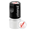 Universal Round Message Stamp, CHECK MARK, Pre-Inked/Re-Inkable, Red