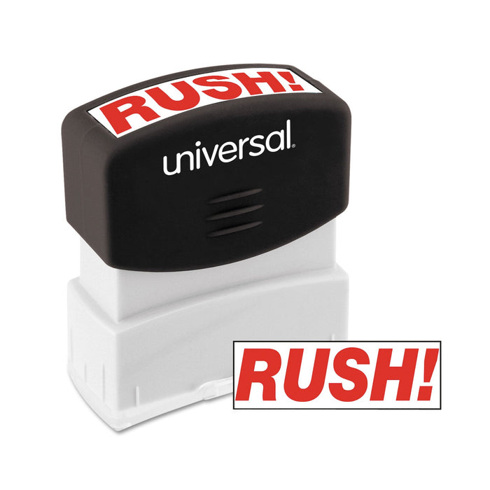 Universal Message Stamp, RUSH, Pre-Inked One-Color, Red