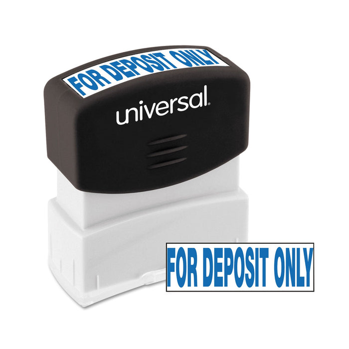 Universal Message Stamp, for DEPOSIT ONLY, Pre-Inked One-Color, Blue