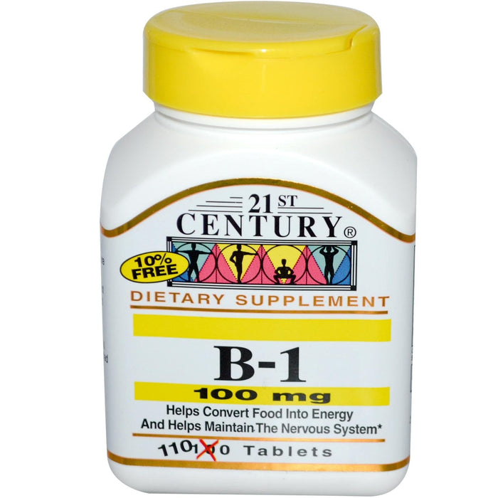 21st Century Vitamin B1 100 Mg Tablets by Pasteur Pharmacy