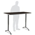 Iceberg ARC Adjustable-Height Table, Rectangular Top, 30w x 60d x 30 to 42h, Walnut/Gray