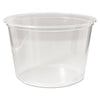 Fabri-Kal Microwavable Deli Containers, 16 oz, 4.6  x 3 h, Clear, Plastic, 500/Carton