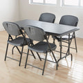 Iceberg IndestrucTable Industrial Folding Table, Rectangular Top, 1,200 lb Capacity, 60w x 30d x 29h, Charcoal