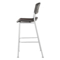 Iceberg CafeWorks Stool, Supports Up to 225 lb, Graphite Seat/Back, Silver Base