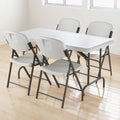 Iceberg IndestrucTable Industrial Folding Table, Rectangular Top, 1,200 lb Capacity, 60w x 30d x 29h, Platinum