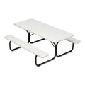 Iceberg IndestrucTable Classic Picnic Table, 72w x 30d x 29h, Platinum/Gray