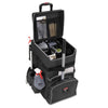 Rubbermaid Executive Quick Clean Janitorial Cart, Synthetic Fabric, 16 Compartments, 14.25" x 16.5" x 25", Dark Gray