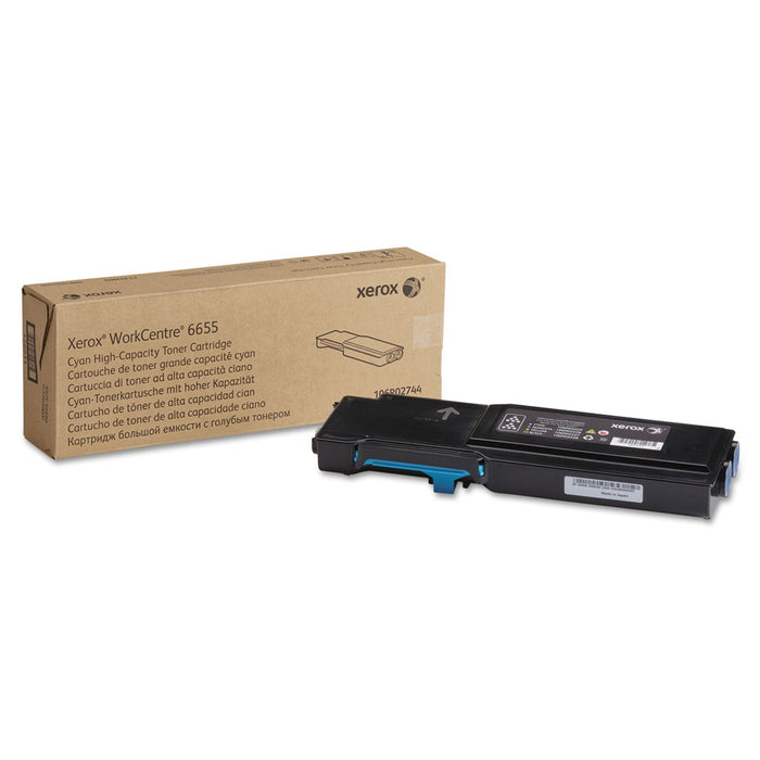 Xerox 106R02744 Toner, 7,500 Page-Yield, Cyan