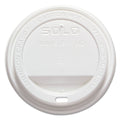 Dart Traveler Cappuccino Style Dome Lid, Polystyrene, Fits 10 oz to 24 oz Hot Cups, White, 100/Pack, 10 Packs/Carton