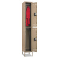 Safco Double-Tier Locker, 12w x 18d x 78h, Two-Tone Tan
