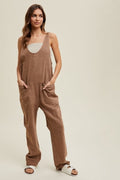 Cotton Denim Overall - Mocha by Boutique 23
