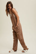 Cotton Denim Overall - Mocha by Boutique 23