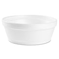 Dart Foam Container, Squat, 8 oz, 4.63" Diameter x 1.13"h, White, 500/Carton