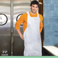 AmerCareRoyal Poly Apron, 28 x 46,  One Size Fits All, White, 100/Pack, 10 Packs/Carton