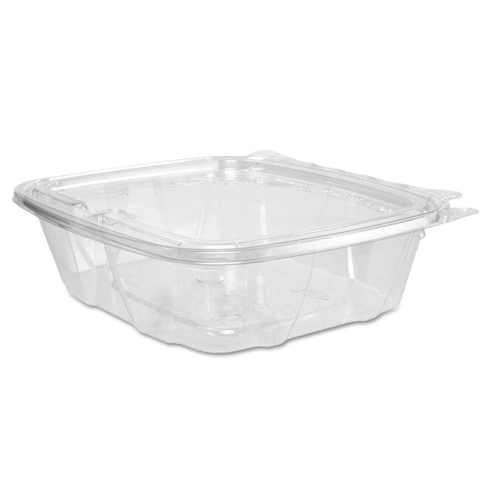 Dart ClearPac SafeSeal Tamper-Resistant/Evident Containers, Flat Lid, 24 oz, 6.4 x 1.9 x 7.1, Clear, Plastic, 100/Bag, 2 Bags/CT