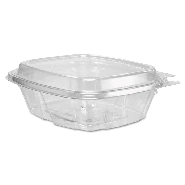 Dart ClearPac SafeSeal Tamper-Resistant/Evident Containers, Domed Lid, 8 oz, 4.9 x 1.9 x 5.5, Clear, Plastic, 100/Bag, 2 Bags/CT