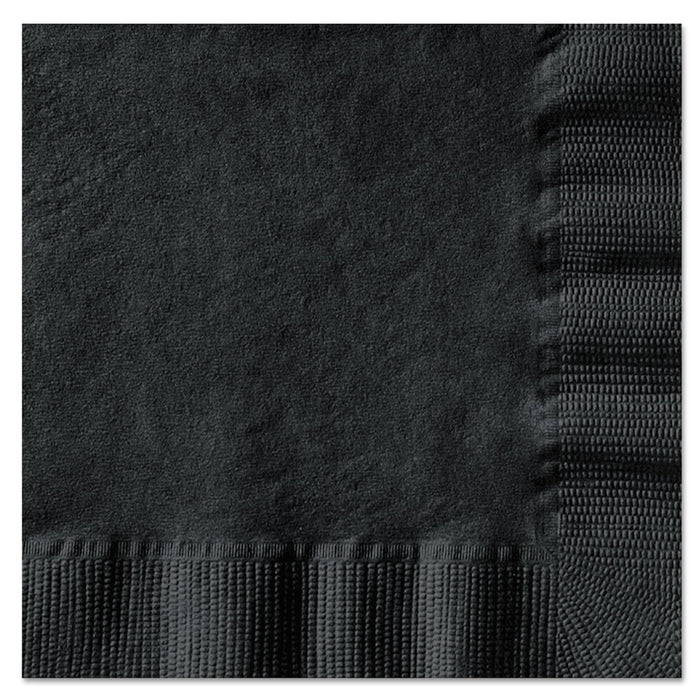 Hoffmaster Beverage Napkins, 1-Ply, 10 x 10, Black, 1000/Carton