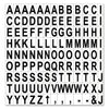 MasterVision Interchangeable Magnetic Board Accessories, Letters, Black, 0,75"h