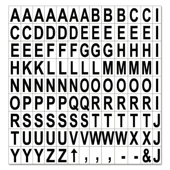 MasterVision Interchangeable Magnetic Board Accessories, Letters, Black, 0,75"h