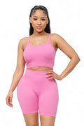 Seamless Basic Tank Top and Biker Shorts Set by The House of Stylez