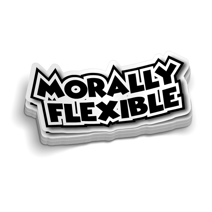 Morally Flexible Hard Hat Decal by Armed American Supply