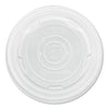 Eco-Products World Art PLA-Laminated Soup Container Lids, Fits 8 oz Sizes, Translucent, Plastic, 50/Pack, 20 Packs/Carton