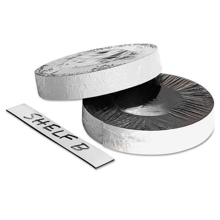 ZEUS Dry Erase Magnetic Label Tape, 1" x 50 ft, White