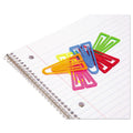Baumgartens Plastiklips Paper Clips, Extra Large, Smooth, Assorted Colors, 50/Box