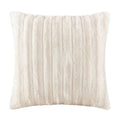 MADISON PARK Duke Ribbed Faux-Fur Decorative Pillow, 20 x 20 by Vanessa Jane