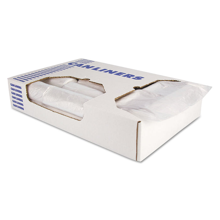 Heritage High-Density Waste Can Liners, 30 gal, 16 microns, 30" x 37", Natural, 500/Carton