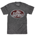 Dr Pepper Oval Logo T-Shirt - Gray by Tee Luv