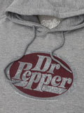 Dr Pepper Silver Logo Pullover Hooded Sweatshirt - Gray by Tee Luv