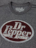 Dr Pepper Oval Logo T-Shirt - Gray by Tee Luv
