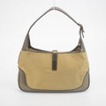 Gucci Gold Canvas / Metallic Brown Leather Jackie Shoulder Bag #2088 by Bolt Boutique