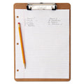 Universal Hardboard Clipboard with Low-Profile Clip, 0.5" Clip Capacity, Holds 8.5 x 11 Sheets, Brown, 6/Pack