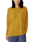 Eileen Fisher Organic Cotton Linen Slub Hooded Top in, Size Small by Vanessa Jane