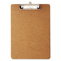 Universal Hardboard Clipboard with Low-Profile Clip, 0.5" Clip Capacity, Holds 8.5 x 11 Sheets, Brown, 6/Pack