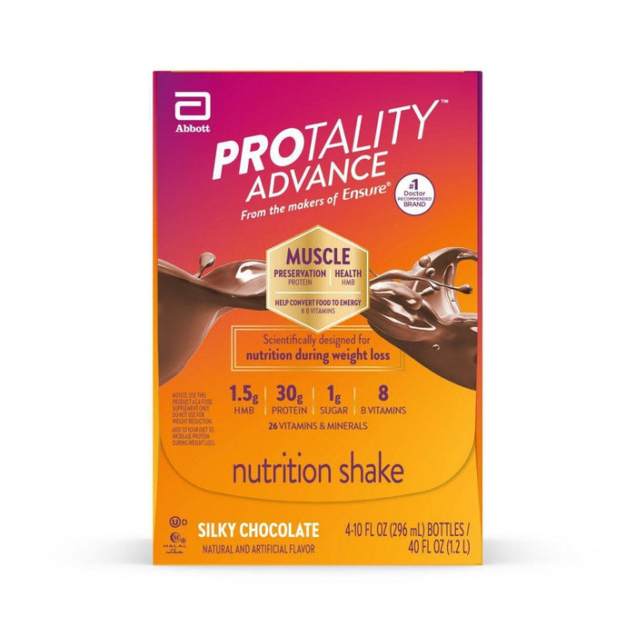 Protality Advance Nutritional Milk Shake - Chocolate - 10oz/4pk by Pasteur Pharmacy
