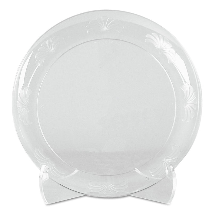WNA Designerware Plates, Plastic, 6" dia, Clear, 18/Pack, 10 Packs/Carton