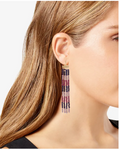 Style and Co Gold-Tone Beaded Multi-Strand Linear Drop Earrings by Vanessa Jane