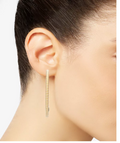 Inc Gold-Tone Large Thread-Wrapped Resin C-Hoop Earrings, 2.25 by Vanessa Jane