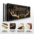 Personalized Family Antler Sign II by Tailored Canvases