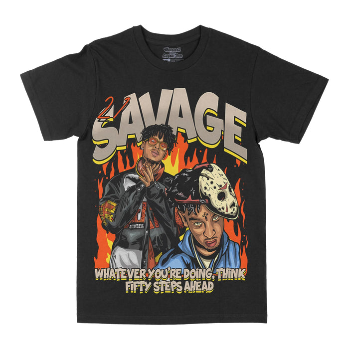 21 Savage "Fifty Steps" Graphic Tee by Obsessed with graphic tees