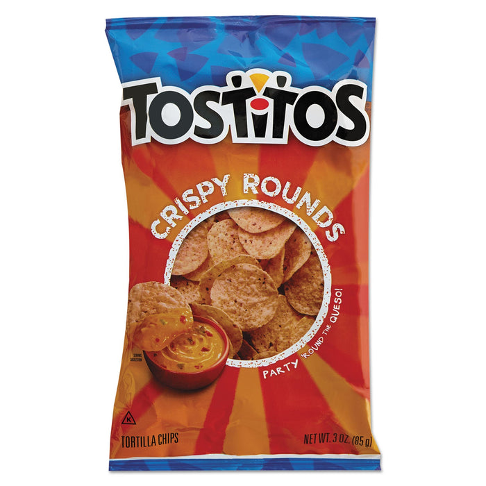 Tostitos Tortilla Chips Crispy Rounds, 3 oz Bag, 28/Carton