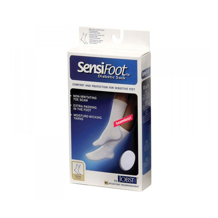 Jobst Sensifoot Diabetic Sock Crew Black Medium by Pasteur Pharmacy