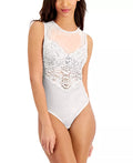 Inc International Concepts Womens Cupped Swiss Dot Thong Bodysuit by Vanessa Jane