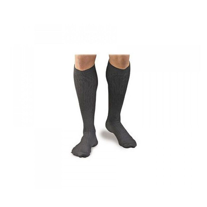 Activa Mens Microfiber Pinstripe Dress Socks 20 30 mmHg Black by Pasteur Pharmacy